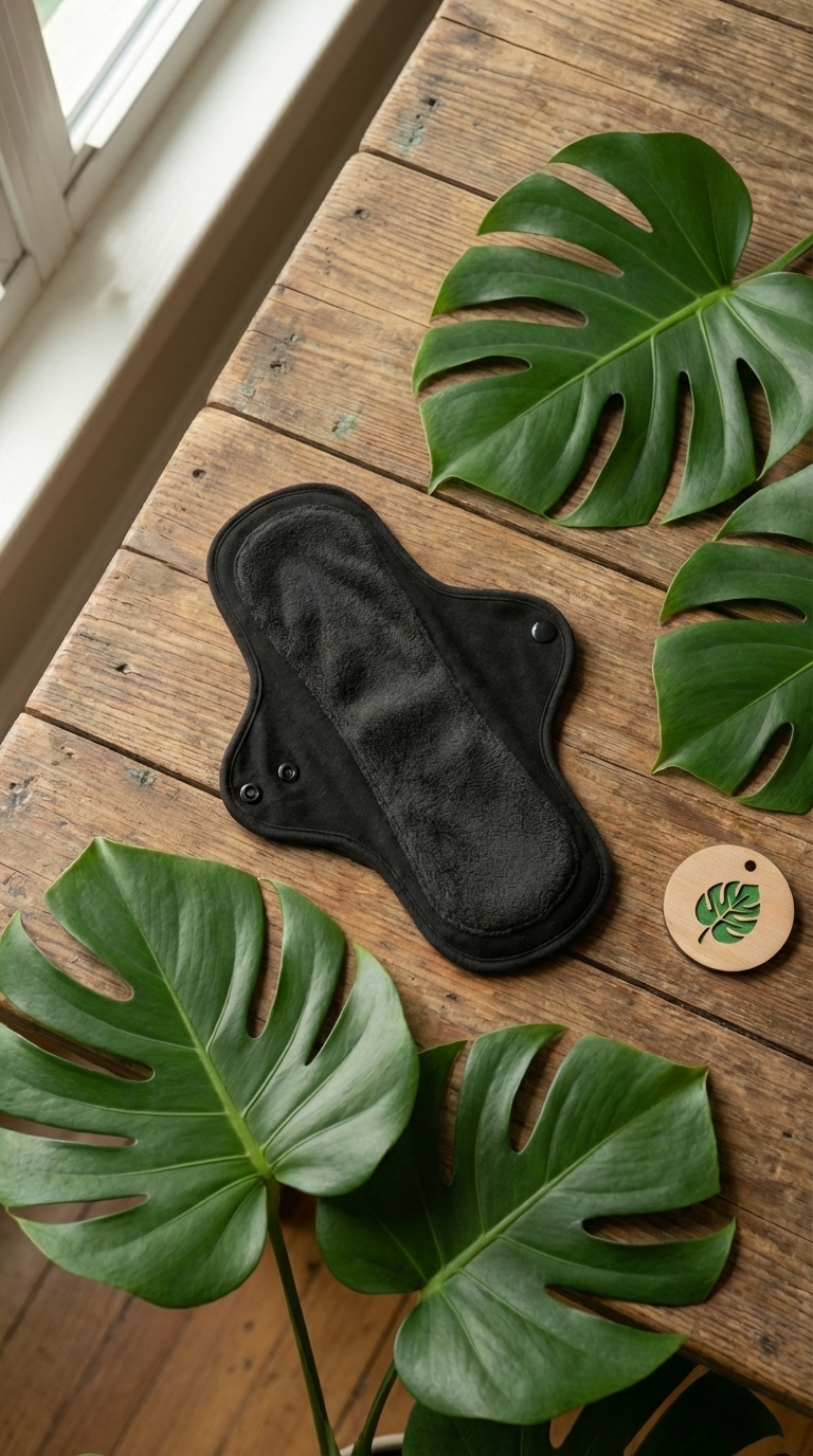 FloraSoft charcoal pad on rustic table